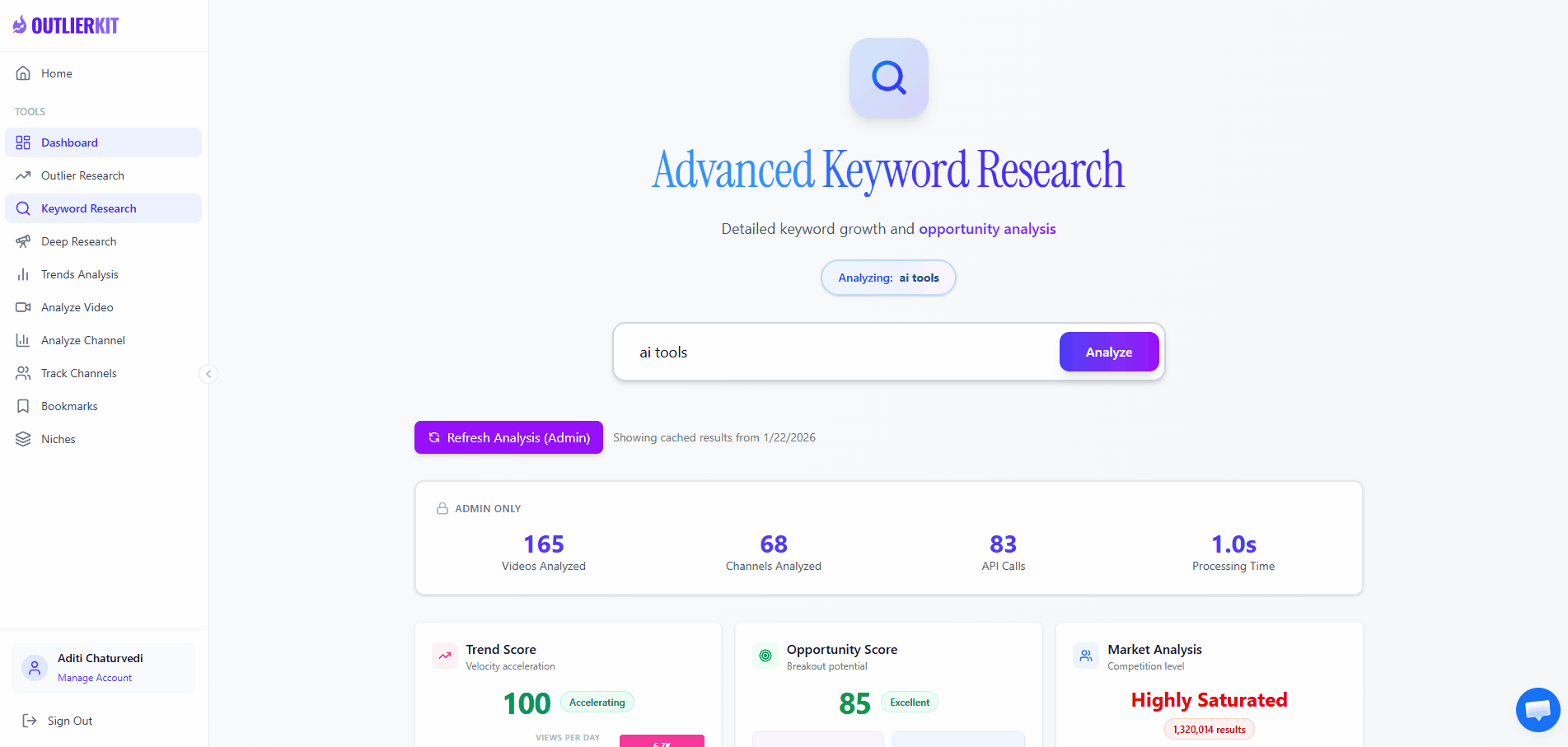 OutlierKit Keyword Research Demo