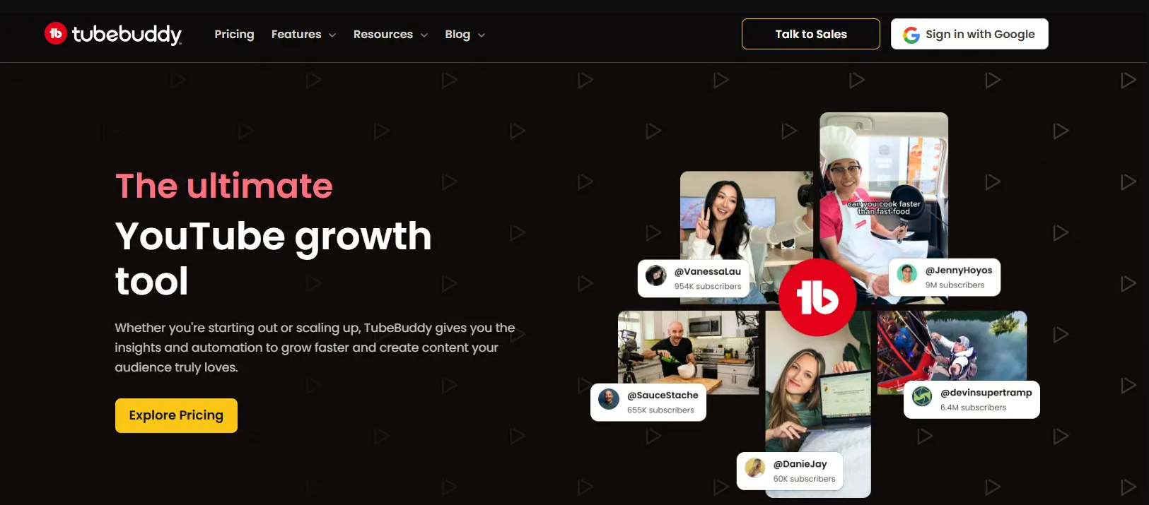 TubeBuddy dashboard screenshot