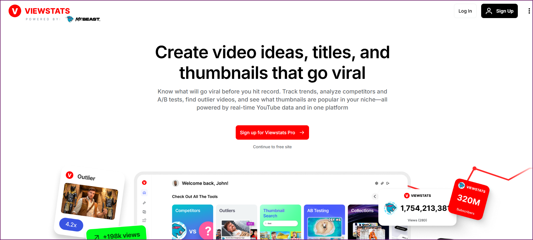 Viewstats dashboard screenshot